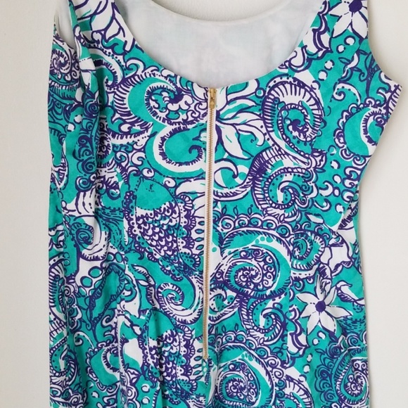 Beautiful Lilly Pulitzer dress w/ gold trim - Picture 3 of 6